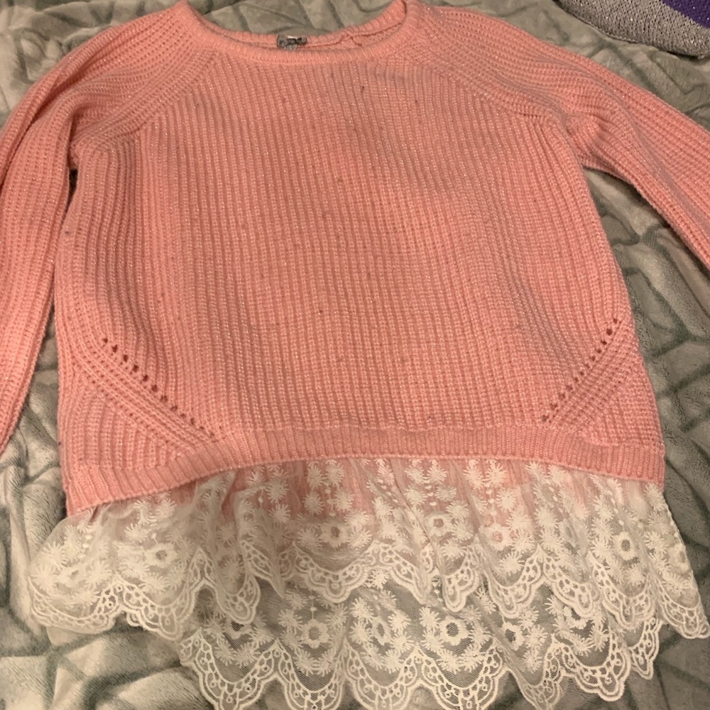 Pink knit sweater